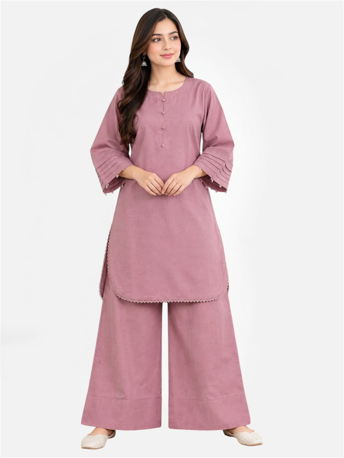 Dusty pink Farshi Co-Ord Set
