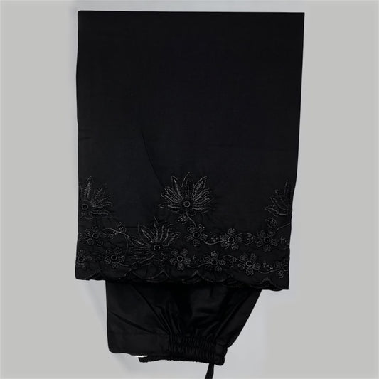 Floral embroidery plazo black