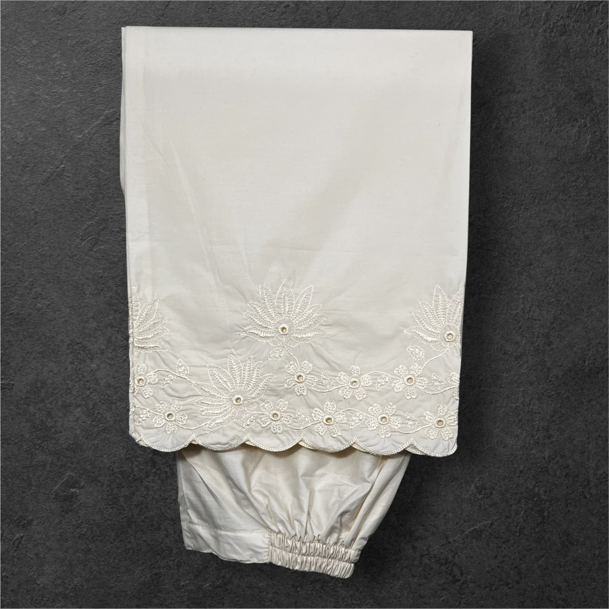 Skin Floral Embroidered Plazo