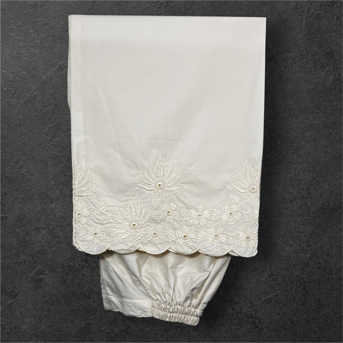 Skin Floral Embroidered Plazo