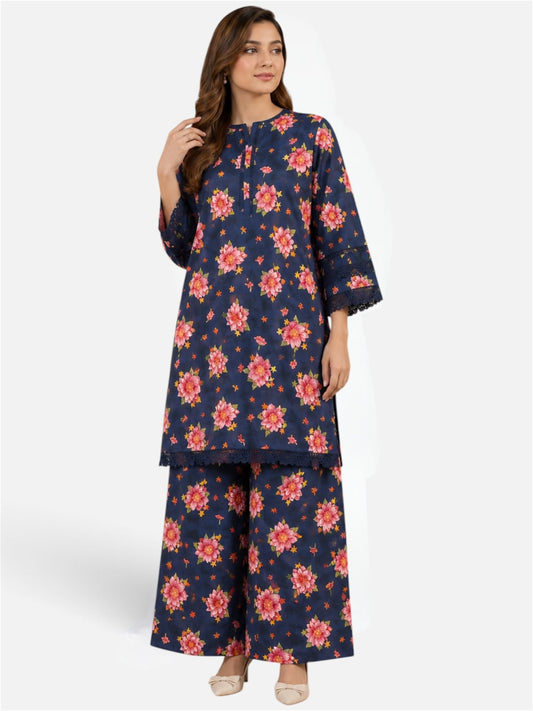 Printed plazo co ord set