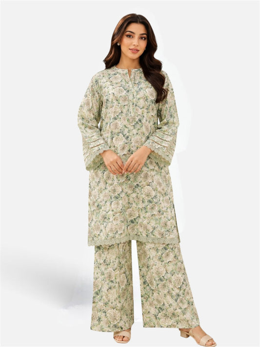 Printed plazo co ord set