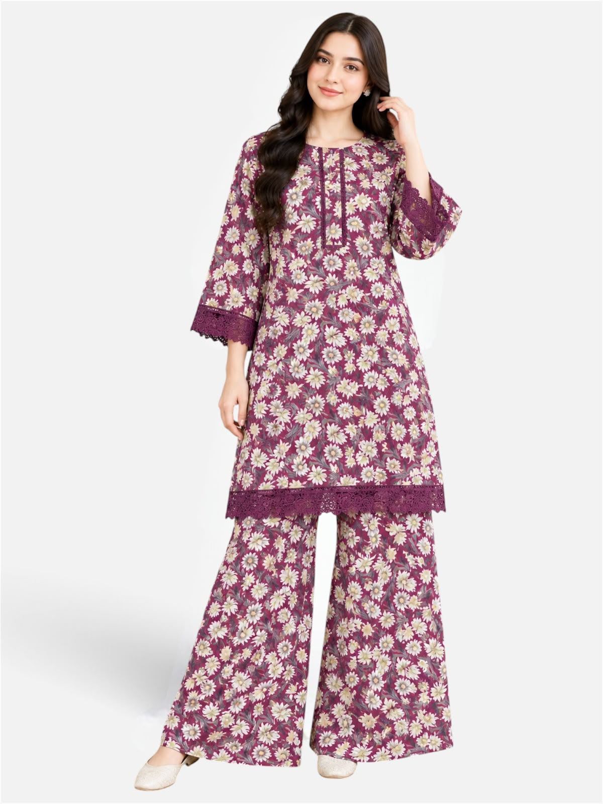 Printed plazo co ord set
