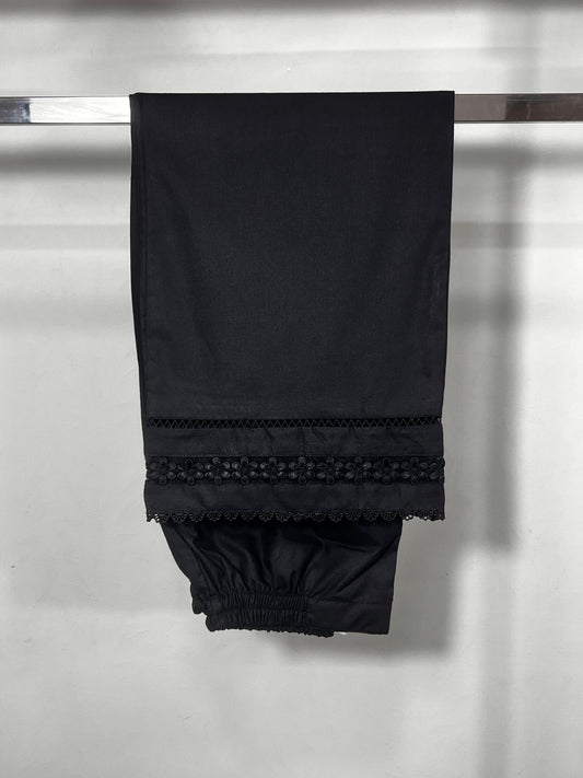 Organza lace plazo black
