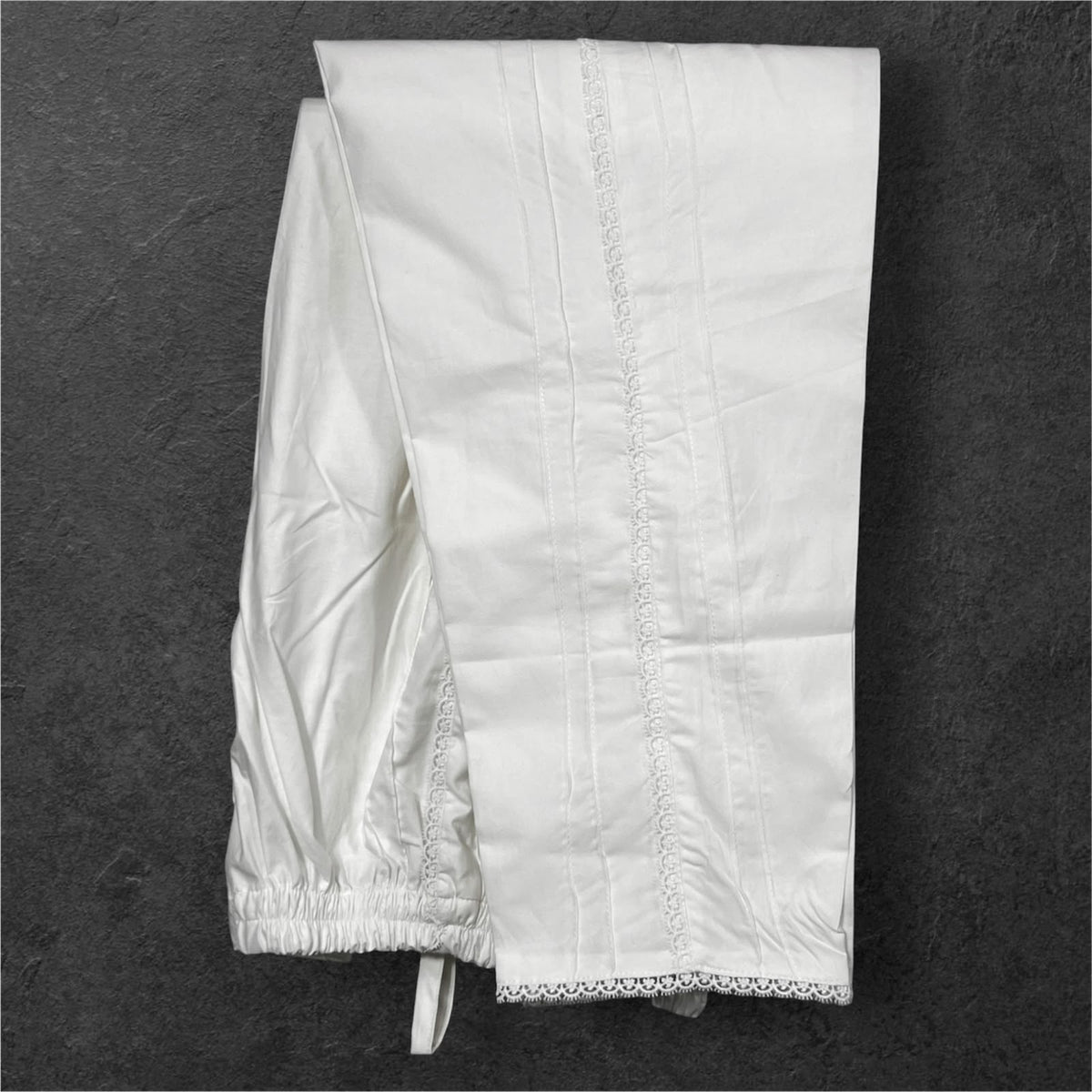 Side lace trouser off white
