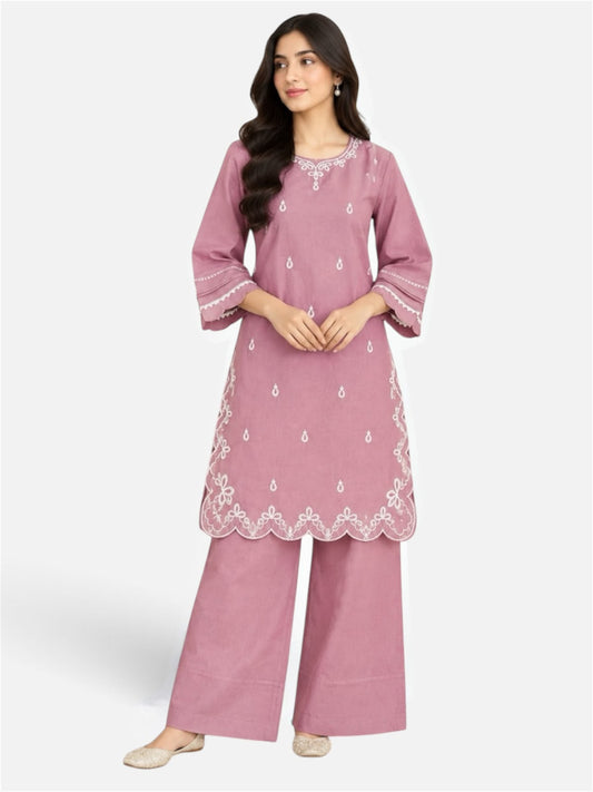 Embroidery plazo co ord set
