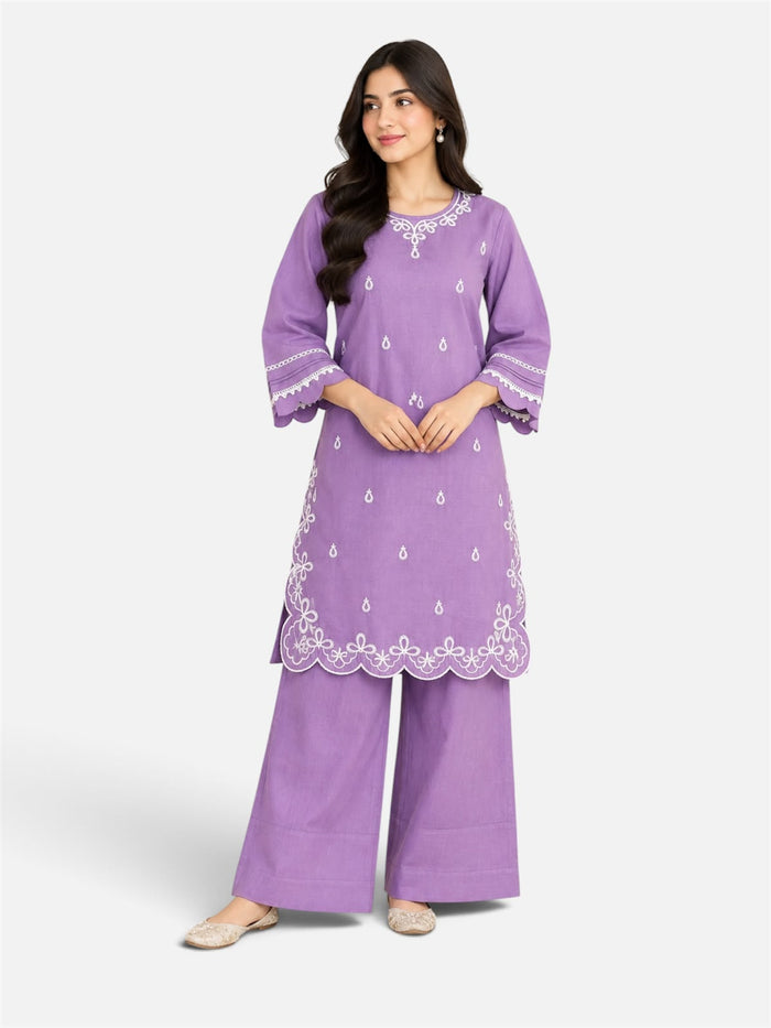 Embroidery plazo co ord se